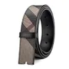 3oiz ceinture en cuir masculin Original Artistique Artisan Double face Tête Round Hole Body 3 4cm Strip