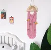 Kids Hairpins Hair Accessories Storage Belt Hanging Decorative Woven Rainbow INS Nordic Style Wall Hang Finishing Belts Rack CCB15066