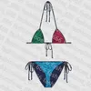 Andzhelika Solid Push Up Bikinis Women Ladage Bikini مجموعات السباحة المثيرة HALTER قطعتين