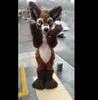 Pelz Husky Hund Fuchs Maskottchen Kostüm Fursuit Halloween Erwachsene Größe hohe Qualität