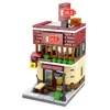 Sembo Mini City Set Street View 7-11 McDonal Coke 매장 빌딩 블록 브랜드 상점 차이나 타운 시리즈 벽돌 교육 어린이 장난감 크리스마스 생일 선물