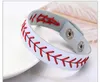 2022 nuova moda vera pelle softball cucitura braccialetti sportivi braccialetto unisex baseball softball baseball braccialetto sportivo braccialetti J2442323