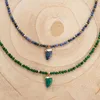 Choker Chokers Summer Natural Stone Necklace Blue Green Colored Handmade Retro Pendant Accessory Gift For Mother Beach JewelryChokers Gord22