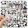 50 Stück niedliche Panda-Aufkleber, Cartoon-Tier-Graffiti-Aufkleber für DIY Gepäck, Laptop, Fahrrad, Aufkleber, Abziehbilder im Großhandel