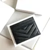 Genuine leather card holders gold and silver black label sheepskin document coin purse credit card storage bag gift box set HQY6035