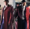 Rouge foncé sur mesure Tuxedos hiver longue veste 2022 nouveaux hommes manteau mode manteaux revers affaires pardessus