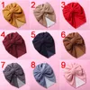 Newborn Baby Bow Knot Hair Accessories Turban Ribbed Hat for Toddler Girls Boys 0-3Y Winter Cotton Infant Cap Bonnet Beanies Warm Hats YF0051