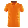 Snabbtorkande sportpoloskjorta Anpassad design Företag Varumärke / Skriv ut Broderi Andningsbara Lapel Kortärmad Polo Shirts 220408