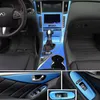 Voor Infiniti Q50 Q60 2014-2019 Interieur Centrale bedieningspaneel Deurklink 3D 5D Koolstofvezel Stickers Stickers CAR-Styling Accessori224C