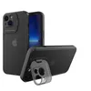 Etui z podstawką z ochroną wspornika aparatu Półprzezroczyste matowe etui na iPhone'a 13 12 11 Pro Max Mini XR XS Max X 8 7 6 Plus Samsung S22 S21 Ultra A33 A53 A13 A12