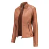 Red Leather Jacket Women Spring Autumn PU Coat Black Girls gothic Faux Leather Jackets L220801