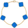 Conjuntos de jóias de colar de trevo de quatro folhas para mulheres colares e brincos de flores e pulseiras 5 motivos presentes de aço inoxidável Jewellerey Wedding Gold Bracelet