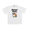 Erkekler için Moda T-Shirt Japon Karikatür Pitbull Baskılı Slub Pamuk Kısa Kollu T-shirt