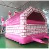 سفينة جوية مجانية في الهواء الطلق الأنشطة الطوب الوردي طباعة قلعة الحارس القابل للنفخ للبيع