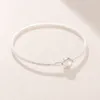 Bracciale rigido in maglia di argento sterling 925 intrecciato per donna, ragazza, gioielli da festa con set regalo originale per bracciali con ciondoli Pandora