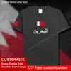 Bahrain Country Flag T shirt DIY Custom Jersey Fans Name Number Brand Cotton T shirts BHR Bahraini Islam Arabic 220620