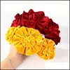 Stirnbänder Haarschmuck Frauen Make-up Blume Haarbänder für Damen Mädchen Elegante solide Veet elastische Accessoires Party Drop Lieferung 2021 Esy9O