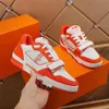 Designer di lusso Scarpe casual Trainer Sneakers bianche arancioni Sneakers basse in denim Sneakers di buona qualità mkjkksaz000004