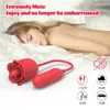 Sex leksaksmassager y leksaker för män vuxen rose blomma tunga dildo vibrator bröstvårta klitoris suger och slickar vibrerande leksakskvinnor