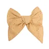 New 6inch Fable Bow Hair Clips Baby Lace Embroidery Hair Bow Hairpins Girls Kids Barrettes Curled Edge Nylon Headband