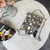 Lantejoulas bolsas de prata bolsa feminina pequena tote bling moda senhora balde meninas glitter bolsas marca 220413238y