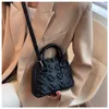 Handbag Women's Fashion Embroidered Thread Shoulder Bag All-Match Messenger Shell Bags