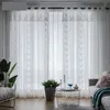 Curtain & Drapes Custom Curtains European Jacquard Striped Cotton Double Layer White Livingroom Bedroom Window Yarn Tulle Sheer M725Curtain