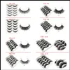 Nouveaux cils de vison 3D Vishing entiers 30 styles Natural Long Lash Mink cils à la main Fals Falleshs Full Strip Lashs Fals Faux Cils en 226L1959940