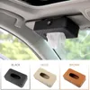 Universal Car Tissue Box Creative Leather Napkin Holder Back Seat Sun Visor Organizer for 220523