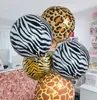 20 шт. 18 дюймов круглых фольгировов Tiger Leopard Zebra Pattern Helium Balloon Globos Jungle Safari Tropical Party Decore 220527