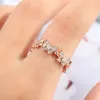 Fashion Shiny Crystal Butterfly Ring Insect Open Adjustable Rhinestone Finger Rings For Women Girls Wedding Jewlery Gifts