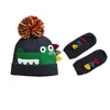 Berets Baby Winter Hat And Glove Suit Kid Warm Windproof Cartoon Style Mittens Set