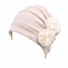 Femmes fleur Turban Bonnet islamique Hijab tête Wrap bonnet dames cheveux accessoires indien chapeau chimio Beanie Turbante