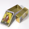 Najwyższej klasy Iron Box Card Card Cartę Gra Gra Gold Folio Paper Bronzing Proces Universal Celtic Thelema Steampunk Tarots Deck Games