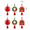 クリスマスデコレーション6pcs魅力的な吊りペンダント追加雰囲気の生地漫画フェルトオーナメント装飾パーティーの装飾シュリストマス
