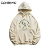 GONTHWID Funny Van Gogh Sunflower Print Hooded Sweatshirts Hoodies Streetwear Men Hip Hop Casual Pullover Tops Hoodie Hipster 220402