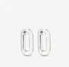 Lüks 18K Altın Gümüş Hoop Küpeler Moda Kadınlar V Kulak Çabukları En İyi Tasarımcı Takı Küpe Aksesuarları İyi Sevgililer Günü Hediyesi +Kutu