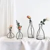 Creative Diy Vase Party Heminredning Svart Växtkruka Stativhållare Iron Wire Flower Vases