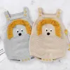 Jesien Borns Boys Girls Jumpsuits Ubrania Baby Rompers Kraonka 3D Lion Lion Autumn Sleveless Toddler Sweaters Strój 220518