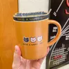 Wasserflaschen koreanischer Cartoon Niedlicher Bären Keramic Cup kreative Persönlichkeit Geschenkbecher Mann und Studentinnen Paar Tassen