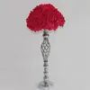 イムウィンゴールド/シルバーの花の花瓶蝋燭ホールダーロードリードテーブルセンターピースメタルスタンドローソク足、ウェディングパーティーの装飾