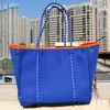 Luxury Dive Dust Neoprene Women Handbag 2021 Ny stor kapacitet Casual Dead Bag Top Hanteringsuppgifter Kvinnors uppgift J0517