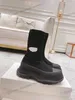 أعلى مصمم فاخرة أحذية الحياكة الحذاء بالجرافيتي فقي Slick Men Women Casual Scual Soil Platform Half Boots White Black Trainers 35-40nldl#