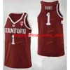 College ncaa stanford kardinal basket tröja 0 kz okpa 1 daejon davis 2 bryce wills 4 Isaac White 5 Kodye Pugh Custom Stitched