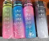 32oz/1000 ml Tritan Water Bottle Mok BPA-vrije reisflessen Cup PP-deksel Optioneel Time-Mark-afdrukken