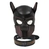 Mode Hond Masker Puppy Cosplay Volledige Hoofd voor Gewatteerde Latex Rollenspel met Oren 10 Kleur 220715