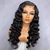 Perruque Lace Front Wig 360 naturelle mongole Remy, cheveux humains, Loose Deep Wave, Transparent, sans colle, naissance des cheveux naturelle, pour femmes noires