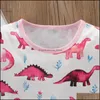 Girls Dresses Baby Kids Clothing Baby Maternity Clothes Dinosaur Print Dress Children Princess Summer Fa Dhdvj