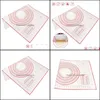 Otros Utensilios para hornear Cocina Comedor Bar Hogar Jardín Accesorios de cocina Sil Fibra de vidrio Rolling Masa Hoja Pastel Pastelería Horno Barcos Alfombrilla Pasta