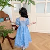 Enfants fille robe été mignon fille dentelle flocon de neige princesse robes de soirée vêtements pour enfants